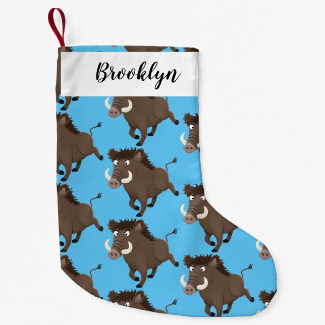 Calcetín Navideño Pequeño Gracioso ilustracion de personalizado de afeitar d (Anverso)