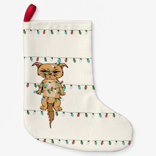 Calcetín Navideño Pequeño Gracioso viaje de Navidad turbia y conmovedora