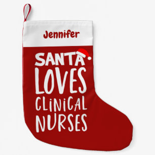 Calcetín Navideño Pequeño Graciosos Navidades de Enfermeras Clínicas Cutas