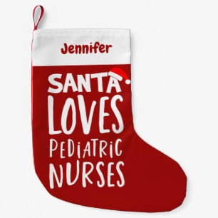 Calcetín Navideño Pequeño Graciosos Navidades de enfermeras pediátricas en c
