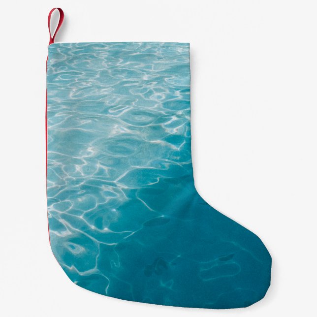 Calcetín Navideño Pequeño Gradiente azul (Anverso)