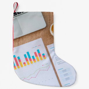 Calcetín Navideño Pequeño Gráfico gráfico de datos financieros