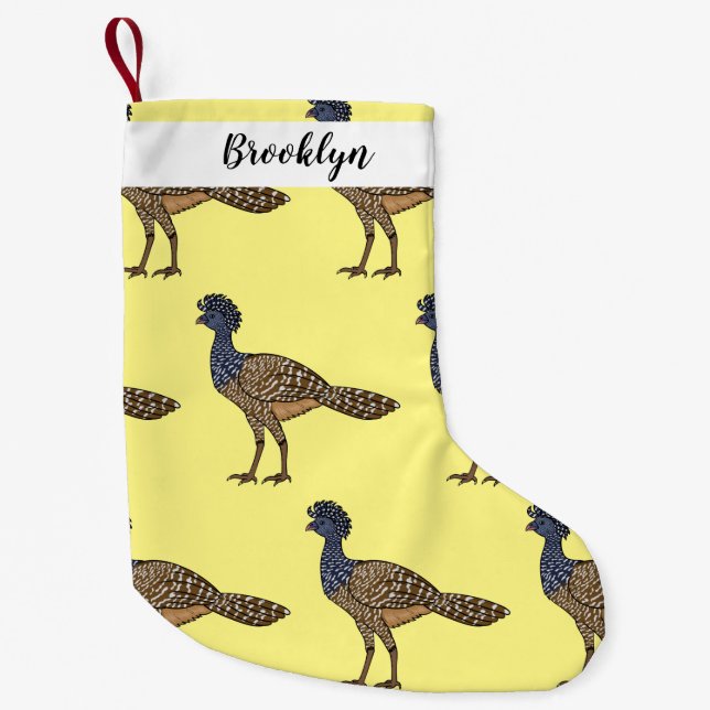 Calcetín Navideño Pequeño Gran ilustracion de personalizado de aves de curac (Anverso)