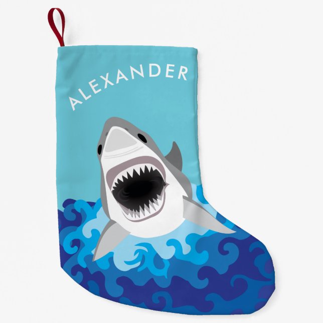 Calcetín Navideño Pequeño Gran nombre personalizado de Personalizado diverti (Anverso)