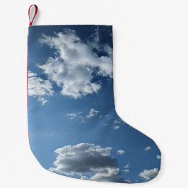 Calcetín Navideño Pequeño Grandes parches de nube