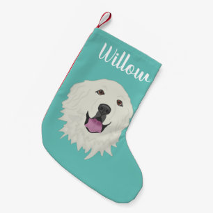 Calcetín Navideño Pequeño Grandes Pirineos Personalizados