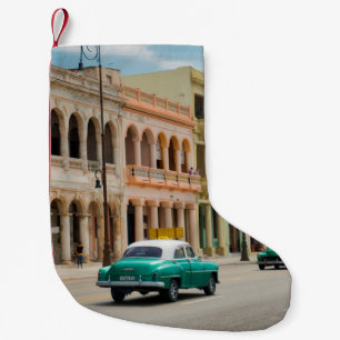 CALCETÍN NAVIDEÑO PEQUEÑO GREEN CAR ON ROAD