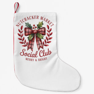 Calcetín Navideño Pequeño Grupo de Mercado de Compras del Club Social Nutcra