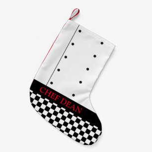 Calcetín Navideño Pequeño Guay Chef Tunic y Pants Checkered