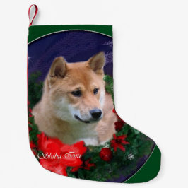 Calcetín Navideño Pequeño Guerra de los Navidades Shiba Inu