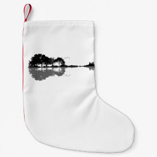 Calcetín Navideño Pequeño Guitarra Lake Shadow Love Guitar Gift Music Avers
