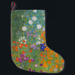 Calcetín Navideño Pequeño Gustav Klimt Flor Jardín Naturaleza<br><div class="desc">Un bonito cuadro del jardín,  un cuadro clásico de Gustav Klimt,  llamado Cottage Garden,  o Bauergarten,  1907,  que se encuentra cerca de un jardín de flores,  un cuadro de flores de colores.</div>