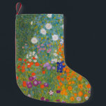 Calcetín Navideño Pequeño Gustav Klimt Flor Jardín Naturaleza<br><div class="desc">Un bonito cuadro del jardín,  un cuadro clásico de Gustav Klimt,  llamado Cottage Garden,  o Bauergarten,  1907,  que se encuentra cerca de un jardín de flores,  un cuadro de flores de colores.</div>