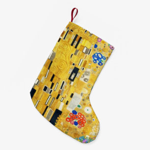 Calcetín Navideño Pequeño Gustav Klimt La Pintura Art Nouveau del Kiss