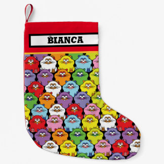 Calcetín Navideño Pequeño Hámsters de corte, nombre personalizado 