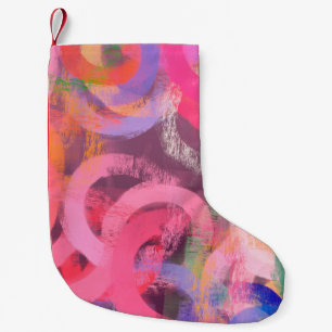 Calcetín Navideño Pequeño Handmade surreal abstract pattern. Modern artistic