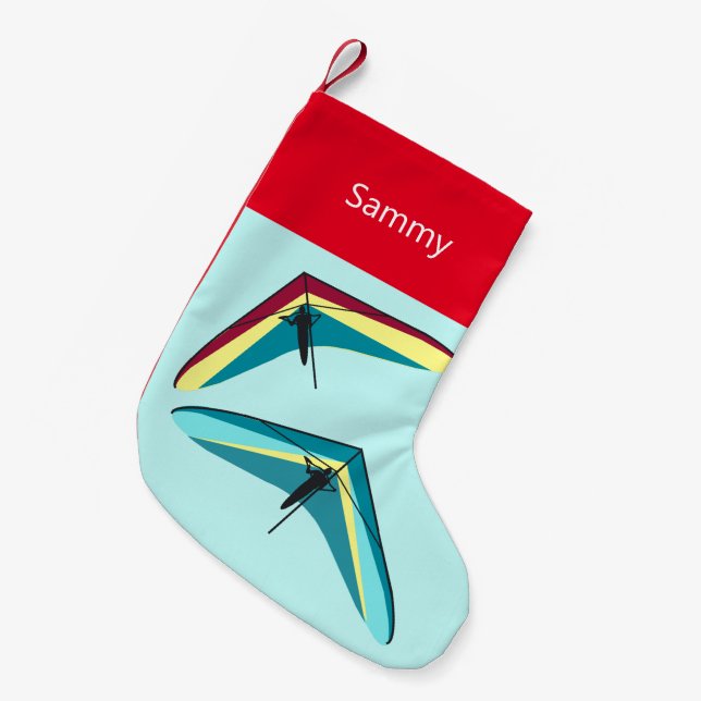 Calcetín Navideño Pequeño Hang Gliding (Frente (Colgado))