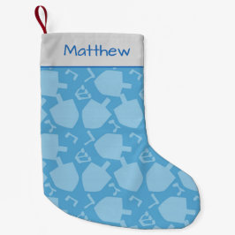 Calcetín Navideño Pequeño Hanukkah Charm Dreidel y el alfabeto hebreo