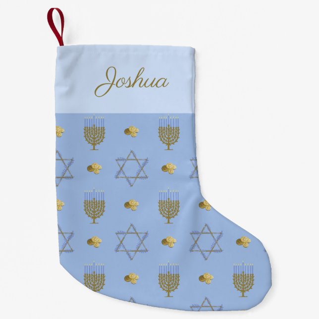 Calcetín Navideño Pequeño Hanukkah Stocking (Anverso)