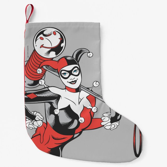 Calcetín Navideño Pequeño Harley Quinn 4 (Anverso)