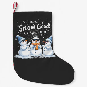 Calcetín Navideño Pequeño Hasta la nieve, buenos Navidades de Snowman