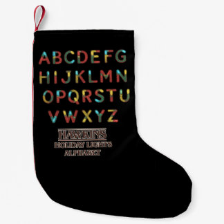 Calcetín Navideño Pequeño Hawkins Holiday Lights Alphabet Christmas Stocking