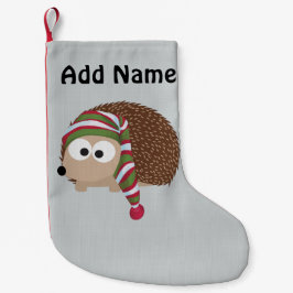 Calcetín Navideño Pequeño Hedgehog en el capuchón durmiente