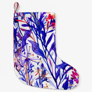 Calcetín Navideño Pequeño Hermoso patrón fluvial floral sin costuras