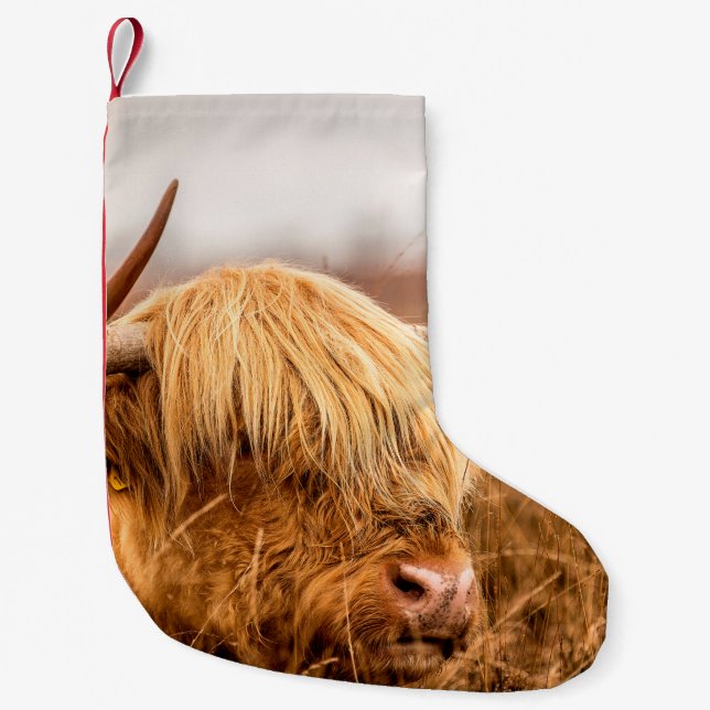 CALCETÍN NAVIDEÑO PEQUEÑO HIGHLAND CATTLE (Anverso)