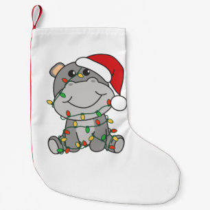 Calcetín Navideño Pequeño Hippo Navidades Animales de Invierno Hippos