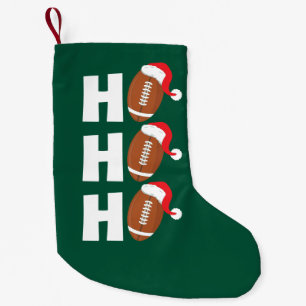 Calcetín Navideño Pequeño Ho Ho Ho Fútbol Humor Divertido de la Temporada