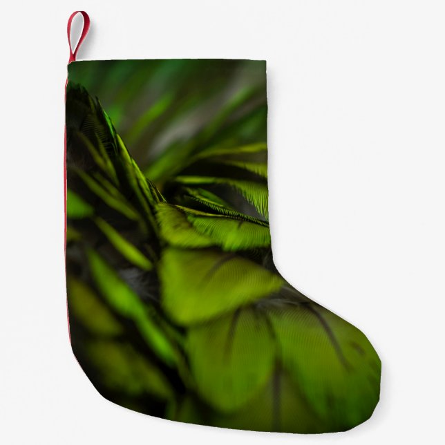 Calcetín Navideño Pequeño Hoja verde (Anverso)