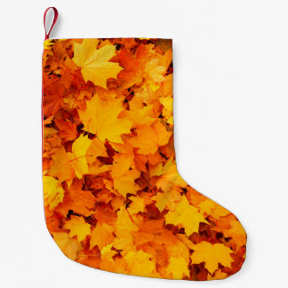 Calcetín Navideño Pequeño Hojas otoñales hojas otoñales hojas otoñales