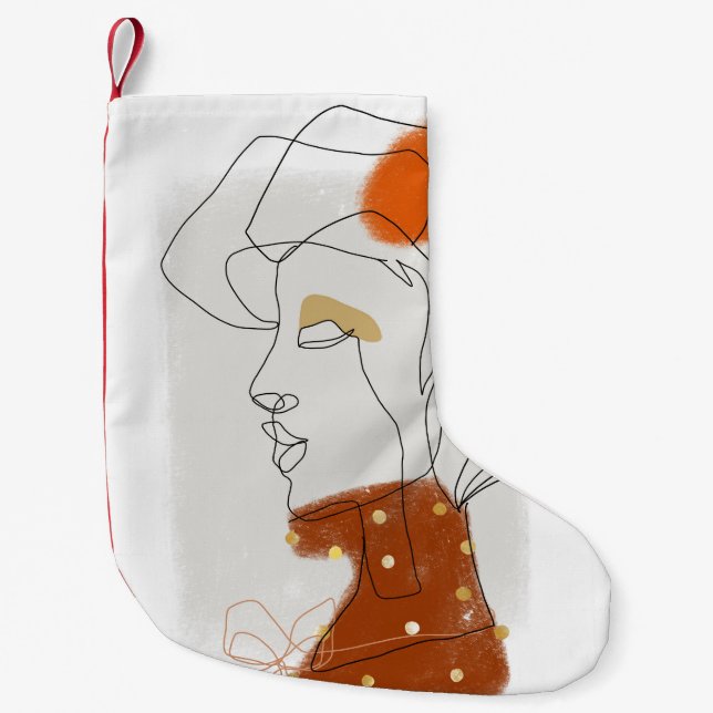 Calcetín Navideño Pequeño Hojas Tropicales, Diseño De Patrones Sin Marea. (Anverso)