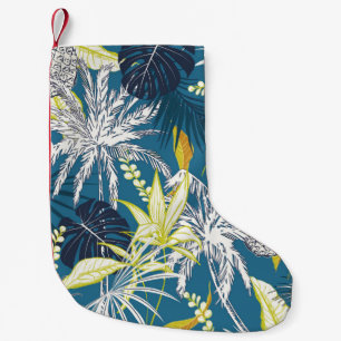 Calcetín Navideño Pequeño Hojas y frutos coloridos del bosque tropical de ve