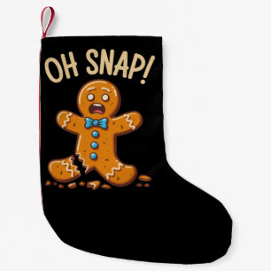 Calcetín Navideño Pequeño Hombre de Jengibre Oh Snap Galletas de Navidad Hor
