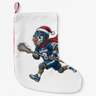 Calcetín Navideño Pequeño Hombre de nieve Lacrosse Navidad 2026 Deportes Nav