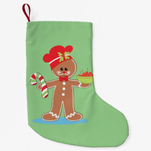 Calcetín Navideño Pequeño Hombre de pan de jengibre encantador