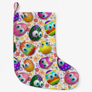 Calcetín Navideño Pequeño Huevos de Pascua de dibujos animados lindos y dive