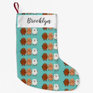 Calcetín Navideño Pequeño Huevos kawaii lindo ilustracion personalizado dive