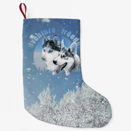Calcetín Navideño Pequeño Husky Abenteuer Freiheit Weihnachtsstrumpf