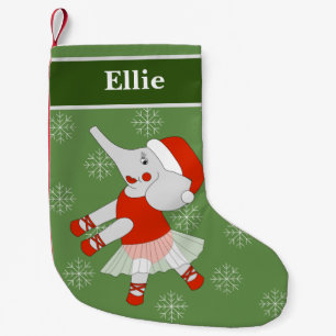 Calcetín Navideño Pequeño illusima Ballerina Elephant Navidades Snowflakes