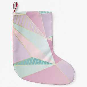 Calcetín Navideño Pequeño (illustration) gold line background, abstract arti