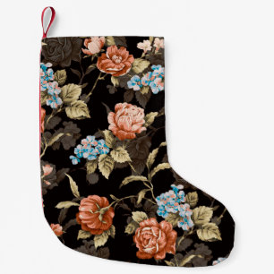 Calcetín Navideño Pequeño ilustracion abstracto floral sin costura