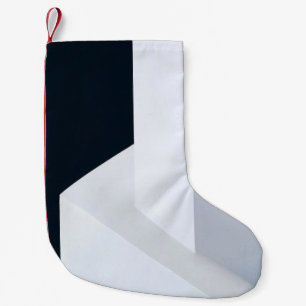 Calcetín Navideño Pequeño Ilustracion blanco, negro y gris