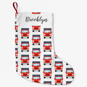 Calcetín Navideño Pequeño Ilustracion de personalizado de camión de kawaii r