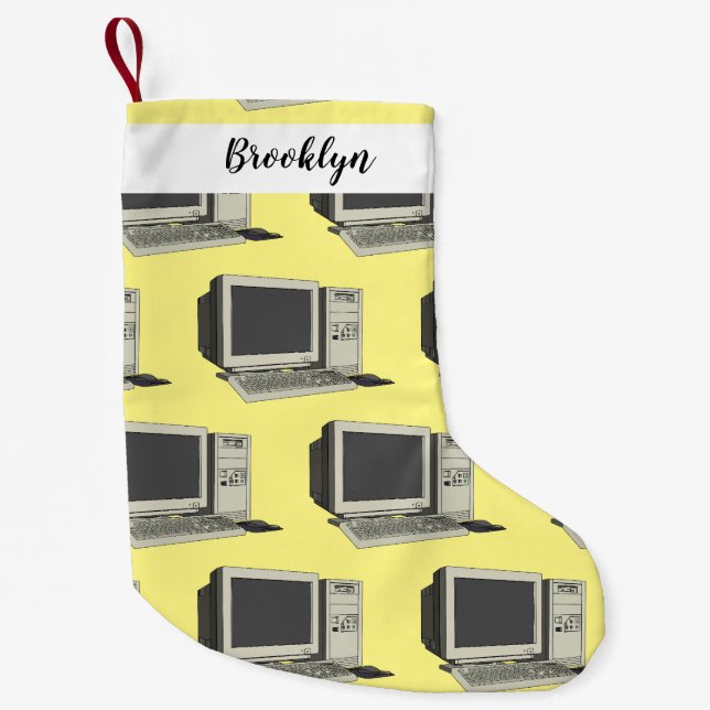 Calcetín Navideño Pequeño Ilustracion de personalizado de equipos (Anverso)