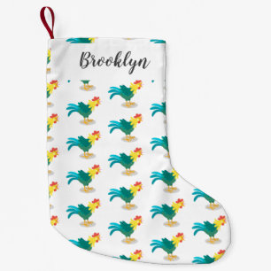 Calcetín Navideño Pequeño Ilustracion de personalizado de gallo de entrego g