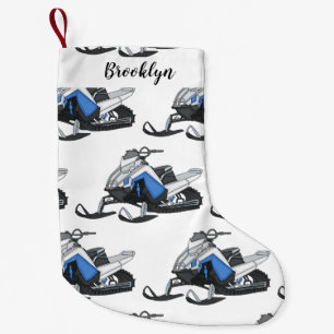Calcetín Navideño Pequeño Ilustracion de personalizado para motos de nieve