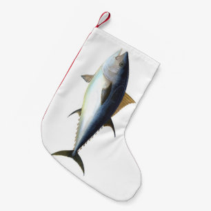 Calcetín Navideño Pequeño Ilustracion del atún de Bluefin